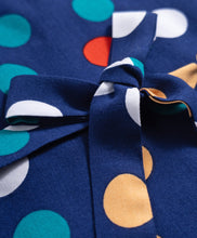 Load image into Gallery viewer, Polka Printed Halter Neck Dress with Belt