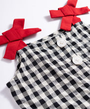 Load image into Gallery viewer, Cotton Checkered Woven Tiered Sleeveless Dress