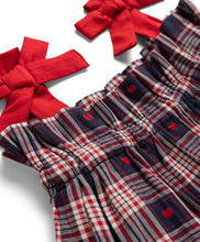 Load image into Gallery viewer, Cotton Check with Hearts Straped Sleeveless Dress