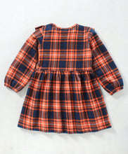 Load image into Gallery viewer, Checkered Polar Fleece Dress Cotton Leggings Set