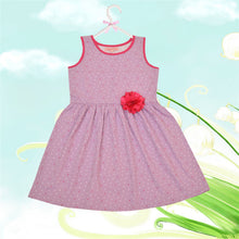 Load image into Gallery viewer, CrayonFlakes Kids Wear for Girls 100% Cotton Sleeveless Printed Frock Dress