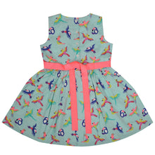 Load image into Gallery viewer, CrayonFlakes Kids Wear for Girls 100% Cotton Sleeveless Frock Birds Dress