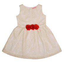 Load image into Gallery viewer, CrayonFlakes Kids Wear for Girls Net Fabric Sleeveless Frock Floral Dress