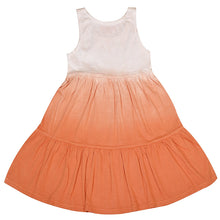 Load image into Gallery viewer, CrayonFlakes Kids Wear for Girls 100% Cotton Sleeveless Frock Peach Ombre Dress.
