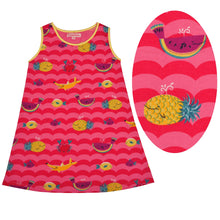 Load image into Gallery viewer, Crayon Flakes Kids Wear for Girls 100% Cotton Sleeveless Straight Knit Dress