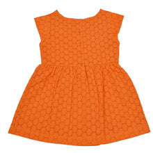 Load image into Gallery viewer, CrayonFlakes Kids Wear for Girls 100% Cotton Sleeveless Anglaise Frock Dress