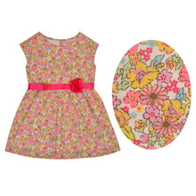 Load image into Gallery viewer, CrayonFlakes Kids Wear for Girls 100% Cotton Sleeveless Printed Frock Dress
