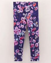 Load image into Gallery viewer, Floral Printed Leggings - Purple
