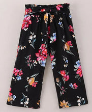 Load image into Gallery viewer, Floral Printed Belt Palazzo - Black