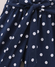 Load image into Gallery viewer, Polka Dots Belt Palazzo - Navy