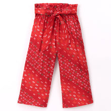 Load image into Gallery viewer, Bandhani Printed Belted Plazzo - Red