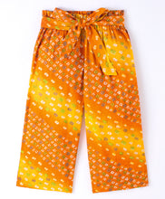Load image into Gallery viewer, Bandhani Printed Belted Plazzo - Yellow