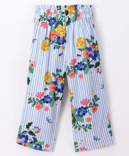 Load image into Gallery viewer, Floral and Stripes Printed Belted Plazzo