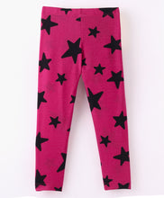 Load image into Gallery viewer, Stars Printed Leggings - Magenta
