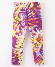 Load image into Gallery viewer, Tie and Dye Printed Leggings - Purple
