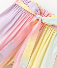 Load image into Gallery viewer, Tie and Dye Striped Belted Plazzo