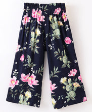 Load image into Gallery viewer, Floral Printed Belted Plazzo - Navy