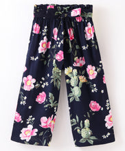 Load image into Gallery viewer, Floral Printed Belted Plazzo - Navy