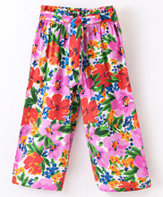 Load image into Gallery viewer, Floral Printed Belted Plazzo - Pink