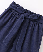 Load image into Gallery viewer, Solid Belted Plazzo - Navy
