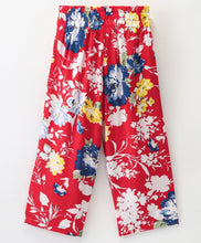 Load image into Gallery viewer, Floral Printed Belted Plazzo - Red