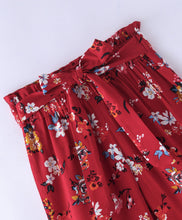 Load image into Gallery viewer, Floral Printed Fabric Belt Plazzo
