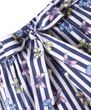 Load image into Gallery viewer, Bow Printed Cotton Belted Palazzo
