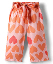 Load image into Gallery viewer, Hearts Printed Belted Palazzo
