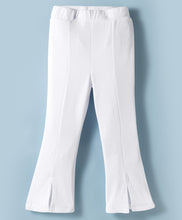 Load image into Gallery viewer, Waffle Knit Fabric Front Slit Flared Pant