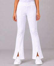 Load image into Gallery viewer, Waffle Knit Fabric Front Slit Flared Pant