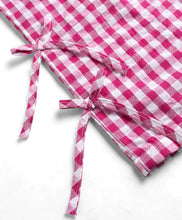 Load image into Gallery viewer, Cotton Checkered Full Length Pant with Bow Applique