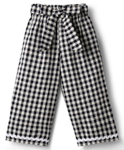 Load image into Gallery viewer, Cotton Checkered Full Length Pant with Bottom Lace
