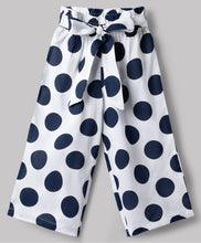 Load image into Gallery viewer, Woven Polka Printed Belted Palazzo