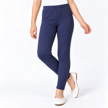 Load image into Gallery viewer, Cotton Knit Solid Full Length Leggings
