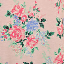 Load image into Gallery viewer, Floral Print With Polka Dot Night Suit - Pink &amp; Green
