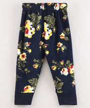 Load image into Gallery viewer, Floral Polar Fleece Jogger - Navy