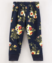 Load image into Gallery viewer, Floral Polar Fleece Jogger - Navy