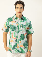 Load image into Gallery viewer, Flamingo Printed Half Sleeves Mens Shirt