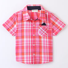 Load image into Gallery viewer, Checkered Print Half Sleeves Shirt