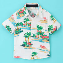 Load image into Gallery viewer, Beach Printed Half Sleeves Shirt