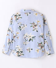 Load image into Gallery viewer, Floral Striped Full Sleeves Shirt