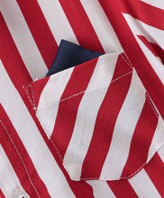 Load image into Gallery viewer, Striped Print Full Sleeves Shirt - Red