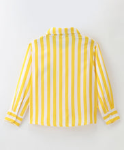 Load image into Gallery viewer, Striped Print Full Sleeves Shirt - Yellow