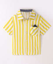 Load image into Gallery viewer, Striped Printed Half Sleeves Shirt