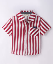 Load image into Gallery viewer, Striped Printed Half Sleeves Shirt