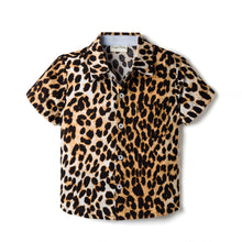 Load image into Gallery viewer, Leopard Print Half Sleeves Shirt