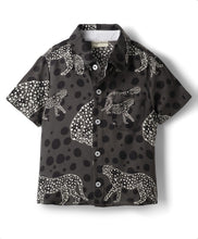 Load image into Gallery viewer, Woven Leopard Printed Half Sleeves Shirt