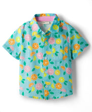 Load image into Gallery viewer, Cotton Lemon Printed Half Sleeves Shirt