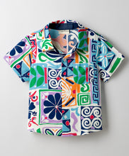 Load image into Gallery viewer, Woven Abstract Printed Half Sleeves Shirt