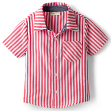 Load image into Gallery viewer, Woven Striped Printed Half Sleeves Shirt